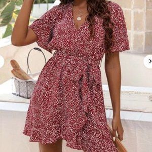 Red dress - Dalmatian print